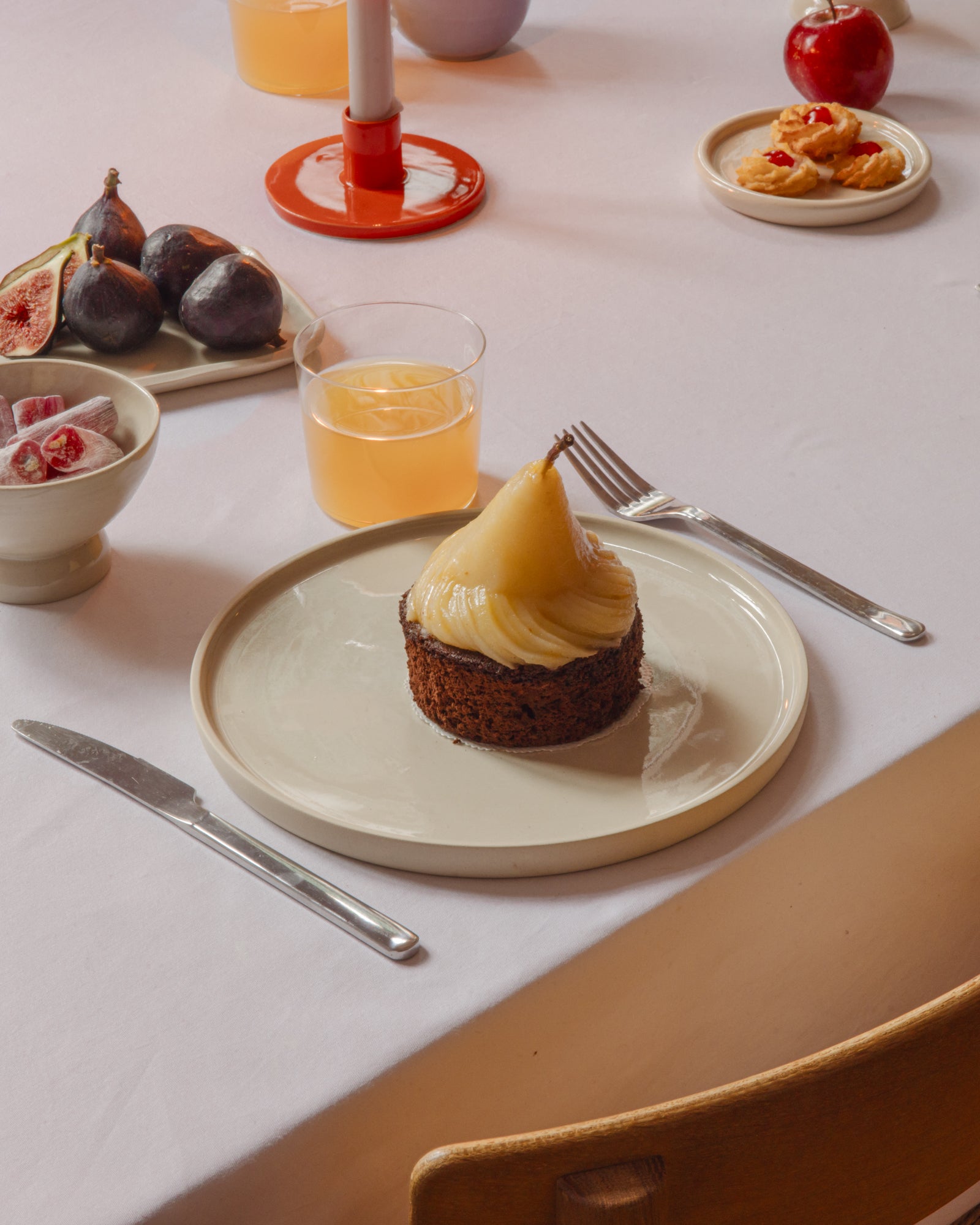 4er Set – Hauptgang Teller - Creme