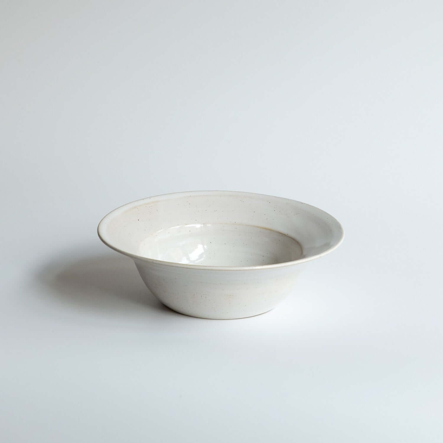 Dinner Bowl - White, handmade ceramic soup bowl with a glossy finish, ideal for serving soups and warm dishes.