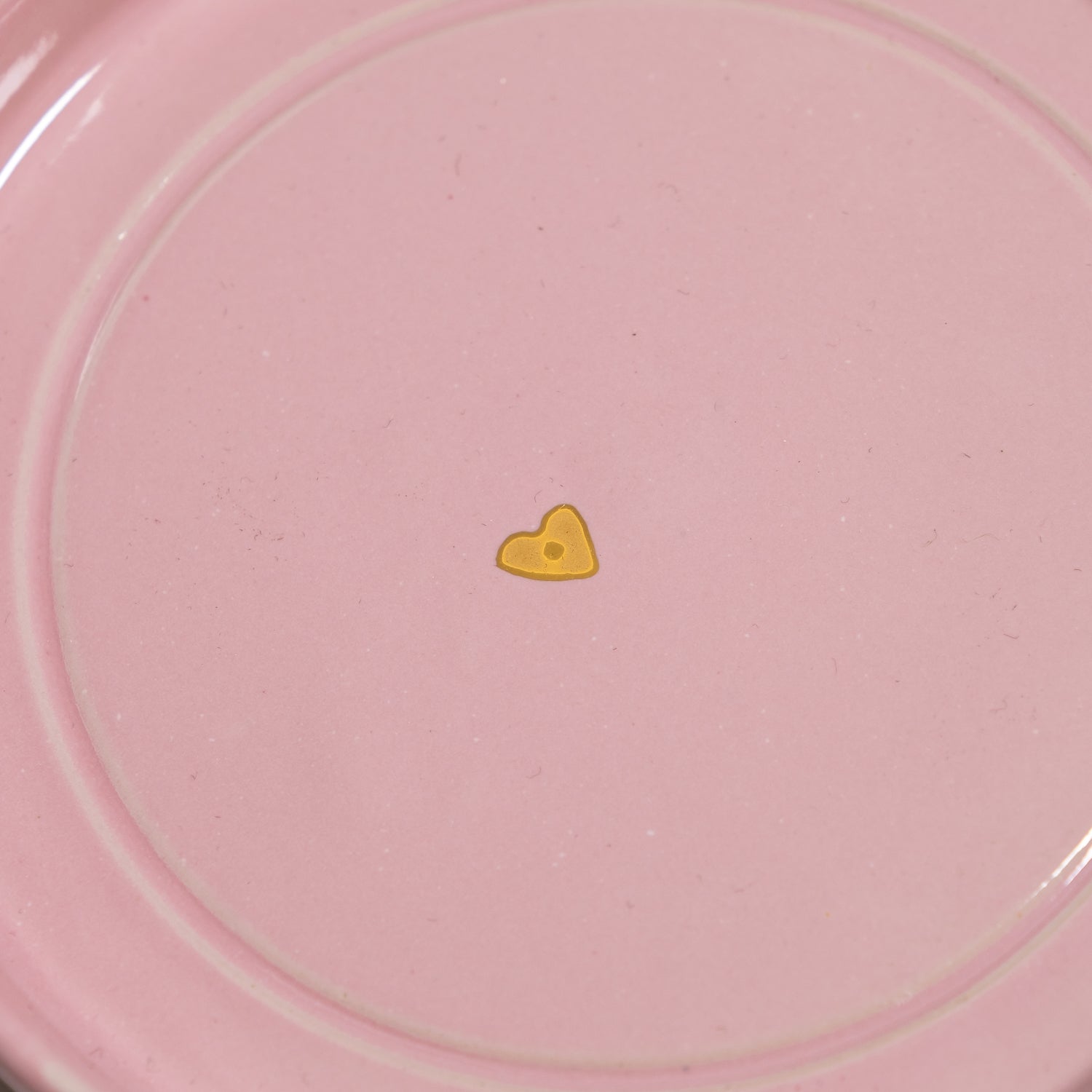 Saucer – Pink & Gold Heart