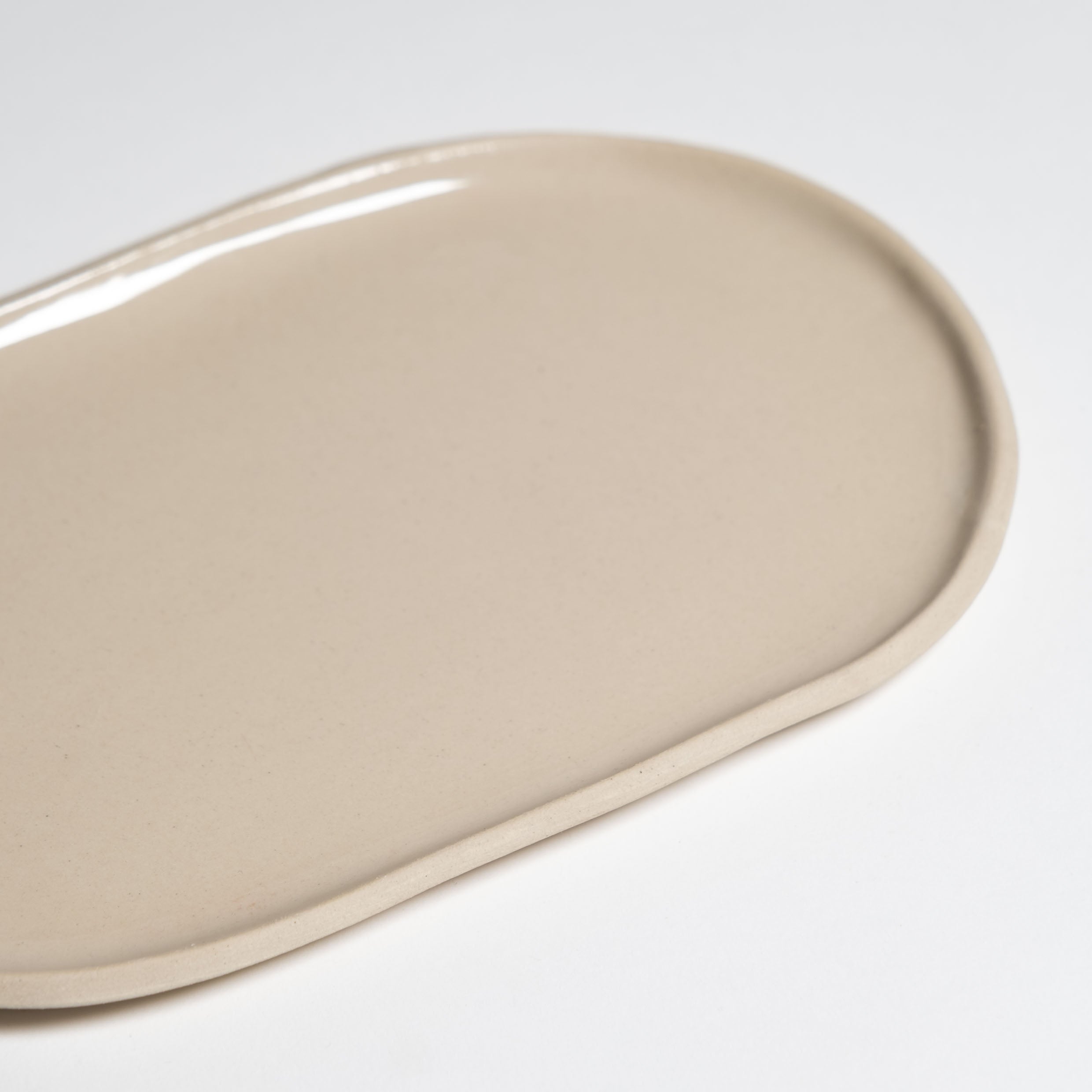 Serving Tray Oval Creme Big
