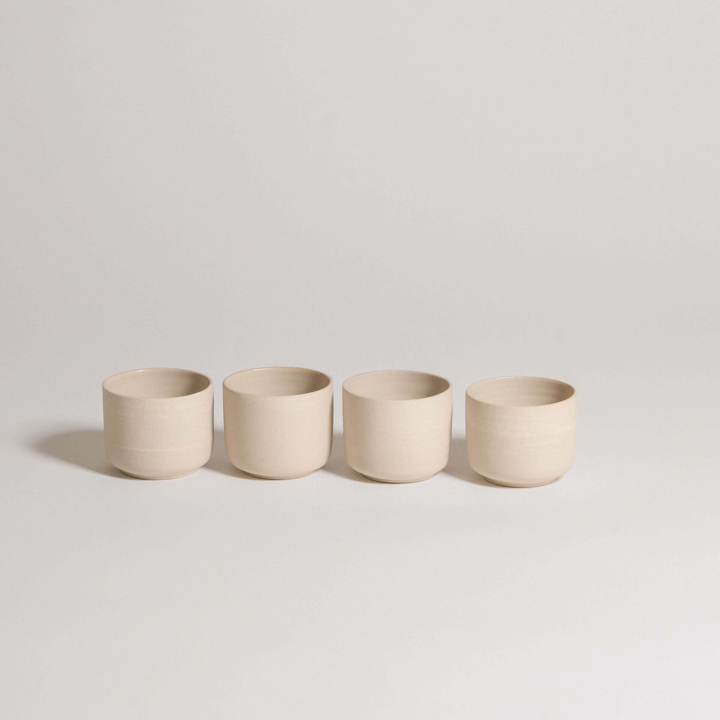 Stoneware Espresso Cup Set Nomi Creme, Set of 4