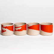 Kaffeebecher Splash Red – 4er Set