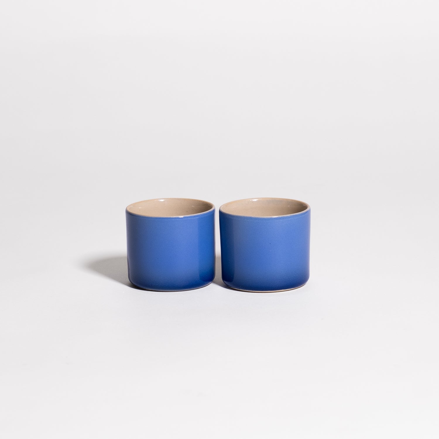 Set of 2 - Espresso Cup - Blue Gradient Keramik Handgemacht in handgefertigtem Design.