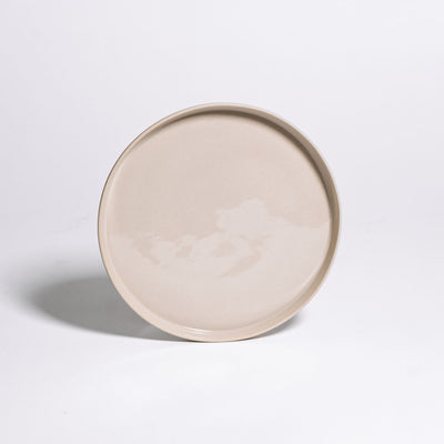 Frühstücksteller - Creme aus Steinzeug, in Creme mit glänzender Glasur, Ø 19 cm, hergestellt in Deutschland.