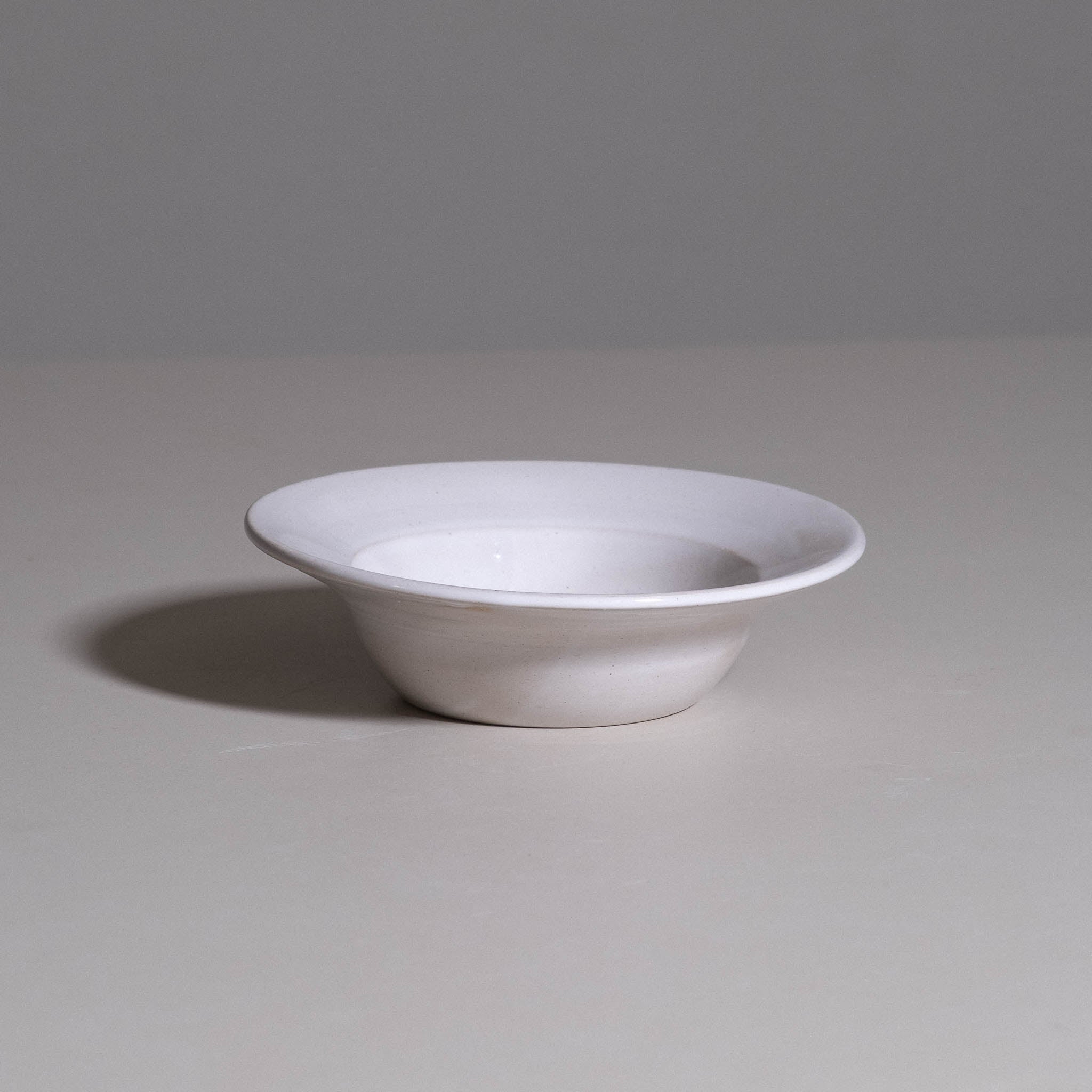 Dinner Bowl – White made from handmade ceramic with a soft white glaze.