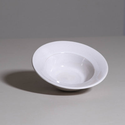 Dinner Bowl – White made from handmade ceramic showing its smooth white glazed interior.