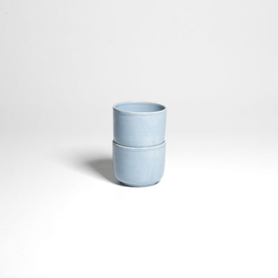 Small blue espresso cup – two cups stacked.