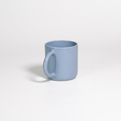 Coffee Mug Large Iceblue, handled stoneware mug with glossy ice blue glaze, handle to the left