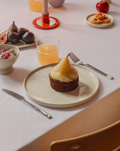 4er Set – Hauptgang Teller - Creme