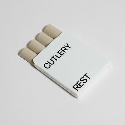 4er Set – Besteck Ablage - handgefertigte Besteckablage mehrfarbig auf weißem Hintergrund.