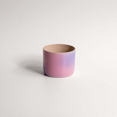 Set of 4 - Coffee Cup - Lilac Sky, handgemachte Keramik mit sanftem Farbverlauf von Pink zu Lila.