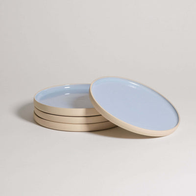Mix & Match - Plate Bundle featuring blue and beige plates stacked together, perfect for creating a custom tableware set.