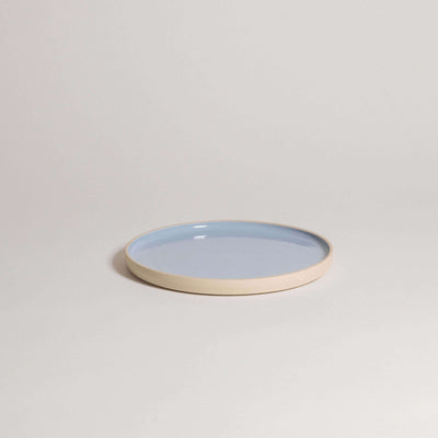 Iceblue breakfast plate set of 4, handcrafted ceramic, unique design, dishwasher and oven safe.