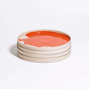 Set of 4 - Breakfast Plate - Splash Red